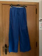 Blauwe lange broek met brede pijpen, CKS, small, Blauw, Ophalen of Verzenden, Zo goed als nieuw, Maat 36 (S)