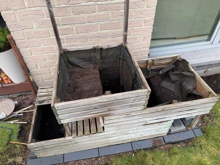 Boîte de potager, Jardin & Terrasse, Bacs à fleurs & Jardinières, Utilisé, Bois, Balcon, Jardin, 60 cm ou plus, 100 cm ou plus