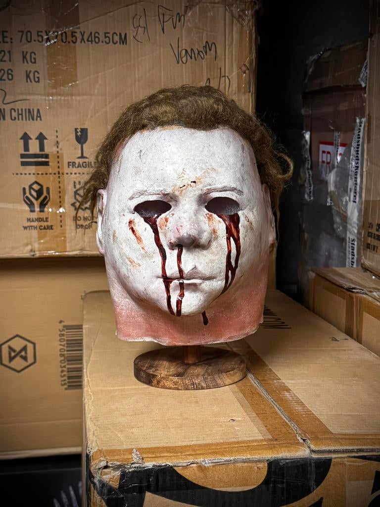 NAG/JC MMK H2 Blood Tears Halloween Myers mask masker horror, Ophalen, Zo goed als nieuw, Film, Beeldje, Replica of Model