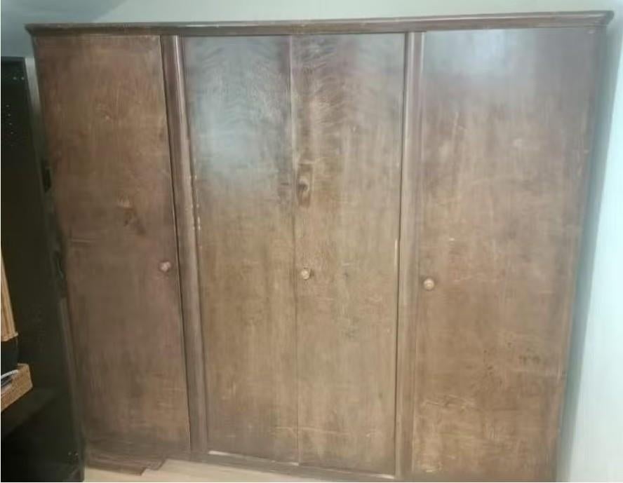 kledingkast klerenkast kleerkast opbergkast vintage € 85, Verzamelen, Retro, Huis en Inrichting, Ophalen