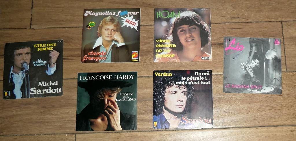 45 tours - Sardou, Claude François & Noam & Françoise Hardy, Enlèvement ou Envoi