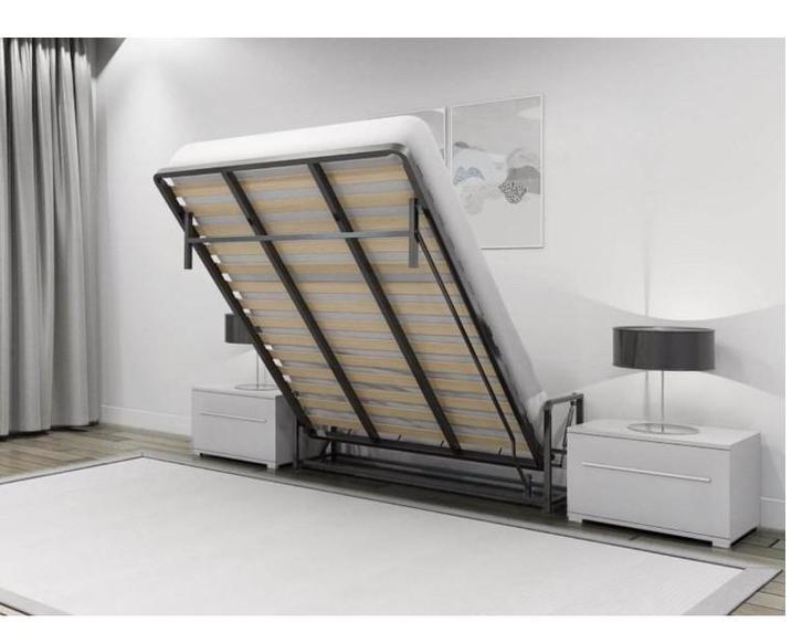 Lit Escamotable Wall Bed King, Maison & Meubles, Chambre à coucher | Lits, Comme neuf, Deux personnes, 120 cm, 200 cm, Métal, Noir