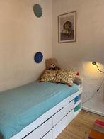 Bed met opbergruimte en lattoflex, Neuf, 90 cm, Modern/ scandi, Une personne