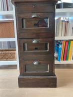 Teak ladenkastje koloniaanse stijl, Huis en Inrichting, Ophalen, Minder dan 50 cm, Gebruikt, Teakhout