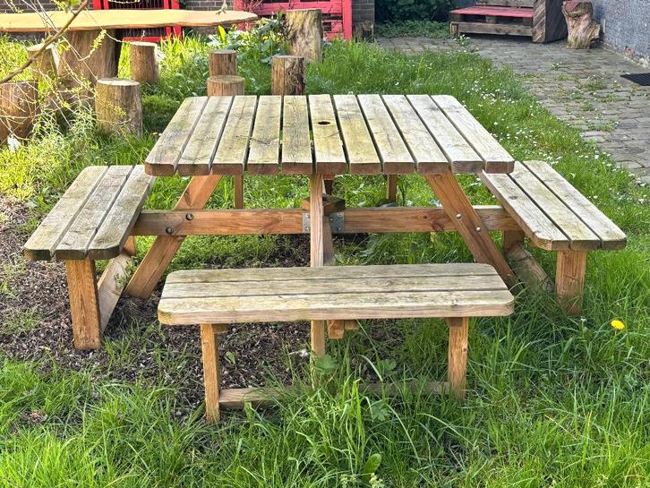 tuinbank, Tuin en Terras, Tuinbanken, Gebruikt, Hout, Ophalen