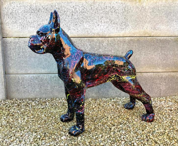 Tuinbeeld Boxer LAATSTE STUKS / STOPZETTING, Tuin en Terras, Tuinbeelden, Nieuw, Dierenbeeld, Overige materialen, Ophalen