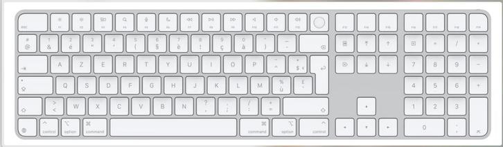 Apple Magic Keyboard AZERTY numeriek toetsenblok Touch ID, Computers en Software, Toetsenborden, Zo goed als nieuw, Azerty, Draadloos