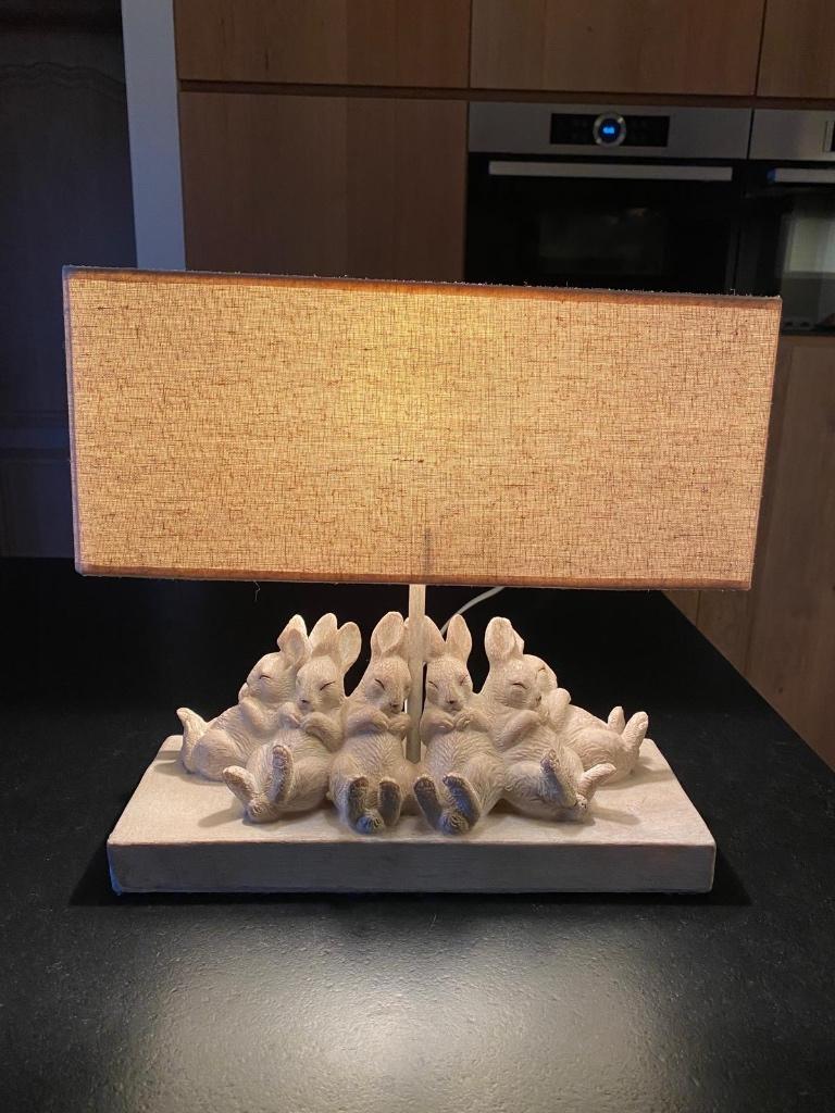 Tafellamp met konijntjes, Huis en Inrichting, Ophalen, Zo goed als nieuw