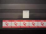 Belgique : 3183** bande de 5 « corne à courrier rouge » 2003, Sans timbre, Neuf, Art, Gomme originale