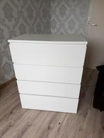 IKEA MALM ladekast 4 lades – wit – goede staat, Huis en Inrichting, 3 of 4 laden, Ophalen, Gebruikt