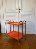 Desserte vintage année +-1970 style italienne, Huis en Inrichting, Tafels | Bijzettafels, Ophalen, Gebruikt, Metaal of Aluminium