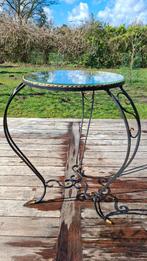 Bijzet tafeltje, Huis en Inrichting, Gebruikt, Metaal of Aluminium, Rond, Ophalen