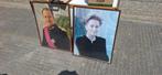 Houten kaders met foto van Paola en Albert - koningshuis, Ophalen