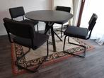 Ronde eettafel en 4 stoelen, Huis en Inrichting, Stoelen, Zo goed als nieuw