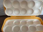 Boîte de conservation des œufs Tupperware, Maison & Meubles, Cuisine| Tupperware, Jaune, Boîte, Enlèvement ou Envoi, Neuf