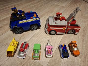 Paw Patrol grote en kleine auto's beschikbaar voor biedingen