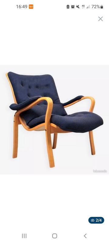 Fauteuil Axel Berg pour Broderna anderdson 1950 suede beschikbaar voor biedingen