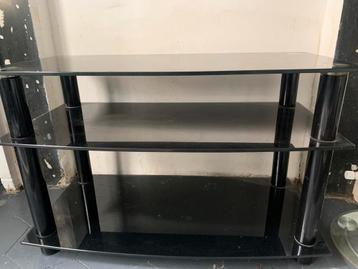 Tv-meubilair, glas, Huis en Inrichting, Ophalen of Verzenden, Zo goed als nieuw, Glas
