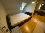 Dubbel bed (160cm) + nachtkastjes en commode, Huis en Inrichting, Slaapkamer | Bedden, Ophalen, Gebruikt, Zwart, Tweepersoons