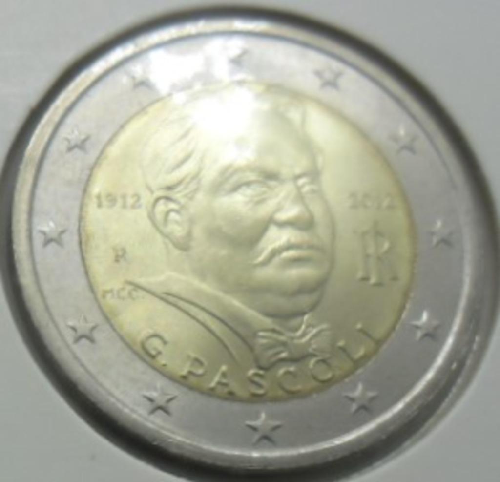 2 euro commémorative 2012 Italie "Pascoli". UNC !, Timbres & Monnaies, Monnaies | Europe | Monnaies euro, Monnaie en vrac, 2 euros