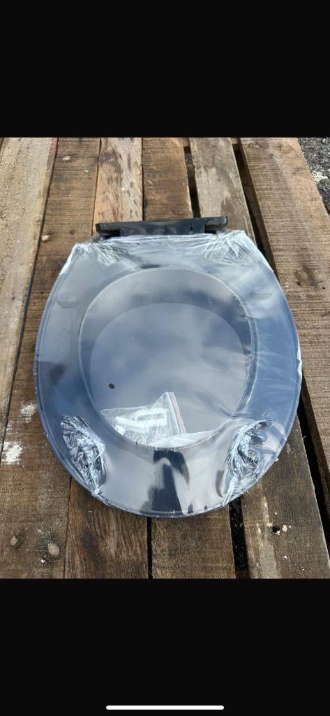 WC Bril Zwart Plastic, Doe-het-zelf en Bouw, Sanitair, Nieuw, Toilet, Ophalen