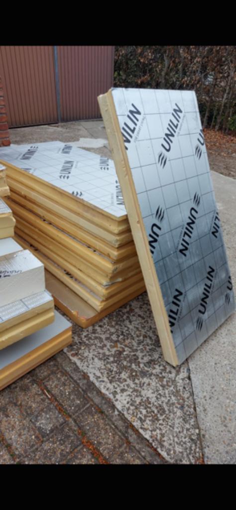 Isolatieplaten unilin 8cm dik, Doe-het-zelf en Bouw, Isolatie en Afdichting, Zo goed als nieuw, Hardschuim (Pir), 8 tot 12 cm