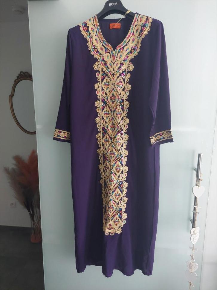 Djellaba vrouw, Kleding | Dames, Gelegenheidskleding, Nieuw, Overige typen, Maat 38/40 (M), Blauw, Ophalen of Verzenden