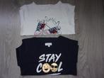 2 leuke meisjes t - shirts met lange mouwen. Maat 140, Enlèvement ou Envoi, Chemise ou À manches longues, Comme neuf, Bel & Bo