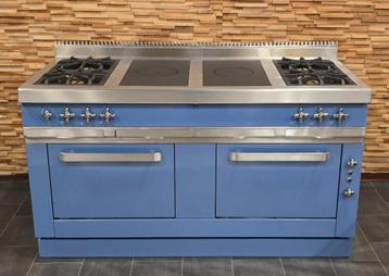 🔥Luxe Fornuis Morice 160 cm blauw 6 pits 2 ovens La Cornue beschikbaar voor biedingen