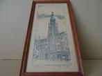 Antieke litho P. Vetter Torenstraat Breda Grote Kerk 18x23cm, Antiek en Kunst, Verzenden