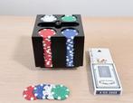 Pokerset / Speelkaarten / 100 gekleurde pokerchips / NIEUW, Verzamelen, Ophalen of Verzenden, Nieuw, Speelkaart(en)
