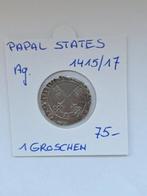 Papal states 1 grochen 1415/17 AG ZEER SCHAARS, Ophalen of Verzenden