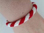 Gehaakte kralenarmband, Ophalen of Verzenden, Nieuw, Rood, Overige materialen