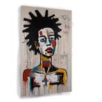 Toile féminine de style Jean-Michel Basquiat 60x90cm - 18mm., Envoi, Neuf