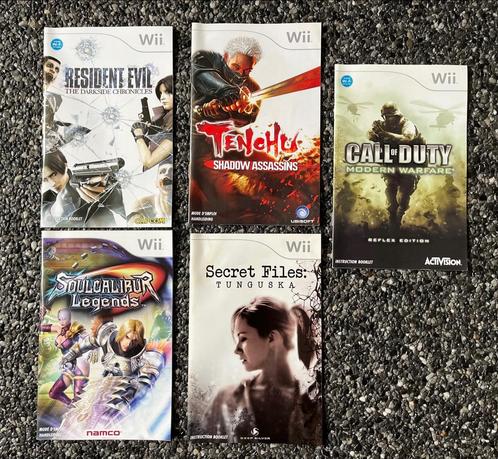 Lot Nintendo Wii Handleidingen, Games en Spelcomputers, Games | Nintendo Wii, Ophalen of Verzenden