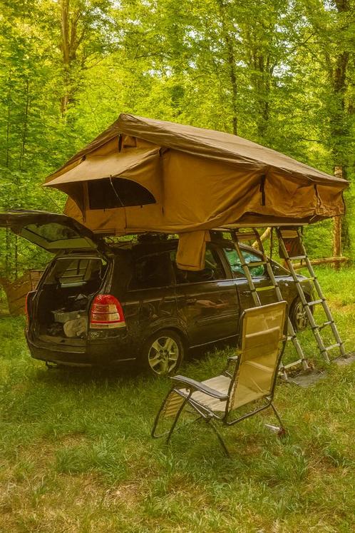 Tente de toit Swiss Kings 190 avec annexe, Caravans en Kamperen, Tenten, tot en met 4, Gebruikt, Ophalen