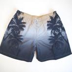 Zwembroek - zwem short zwart grijs beige met palmbomen 4XL, Kleding | Heren, Badmode en Zwemkleding, Verzenden, Overige maten