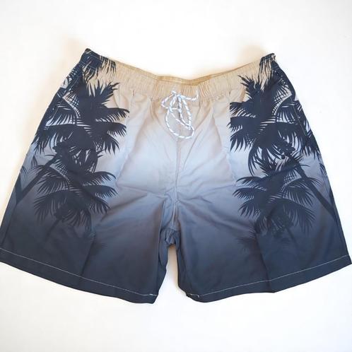 Zwembroek - zwem short zwart grijs beige met palmbomen 4XL, Kleding | Heren, Badmode en Zwemkleding, Zwemshort, Overige maten