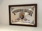 Vintage Bier Spiegel Tuborg Beer, 50 tot 100 cm, Minder dan 100 cm, Rechthoekig, Ophalen of Verzenden