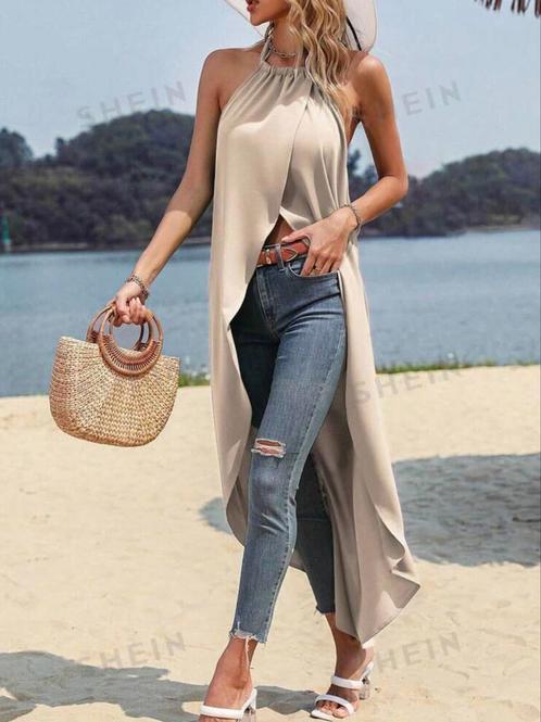 ️ Zeer mooie SHEIN Overdress, Kleding | Dames, Jurken, Nieuw, Maat 42/44 (L), Beige, Onder de knie, Ophalen of Verzenden