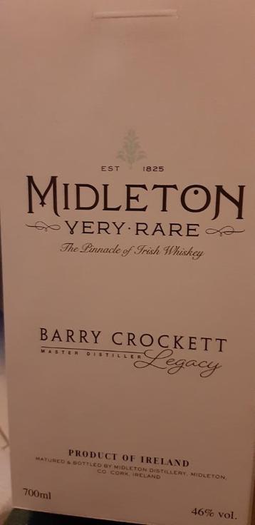 Midleton barry crockett legacy 70cl bottle number 3838 alcoh, Neuf, Autres régions, Pleine, Enlèvement