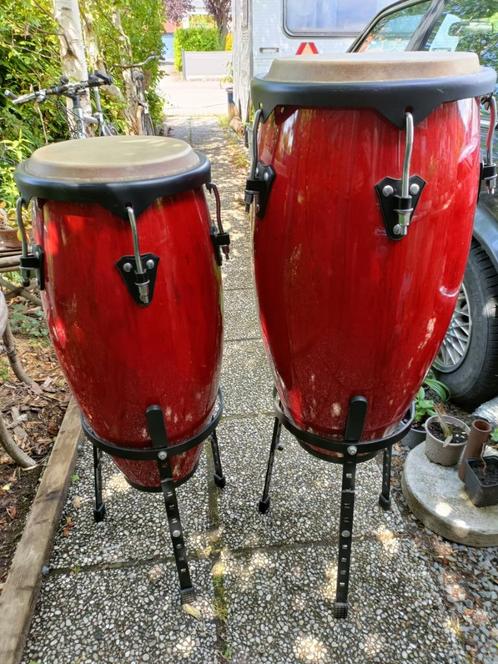 Trommels 2 stuks, Muziek en Instrumenten, Percussie, Gebruikt, Trommel, Ophalen