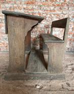 Lessenaar schoolbank hout, Antiek en Kunst, Ophalen