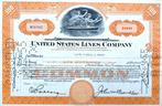United States Lines Company 1955, Postzegels en Munten, Ophalen of Verzenden, 1950 tot 1970, Certificaat van aandeel