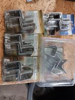 RVS (inox) L-beugels / hoeksteunen met houtschroeven,, Enlèvement, Inox