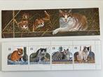 postzegels, blokje met 4 zegels, katten, Postzegels en Munten, Postzegels | Europa | België, Ophalen of Verzenden, Postfris, Postfris