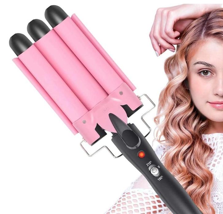 3-koppige krultang 25 mm voor golvend krullend kapsel NIEUW, Handtassen en Accessoires, Uiterlijk | Haarverzorging, Nieuw, Krultang of Stijltang