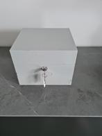 vintage metalen fichebak - steekkaartenbak met sleutel, Enlèvement ou Envoi