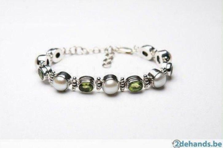Zilveren armbanden en hangers op=op, Handtassen en Accessoires, Armbanden, Nieuw, Zilver, Zilver, Met edelsteen, Ophalen of Verzenden