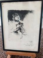 Tekening gepersonaliseerd uit 1926, Antiek en Kunst, Ophalen
